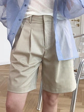 Loose Wool Empire Wide Lege Short Pants